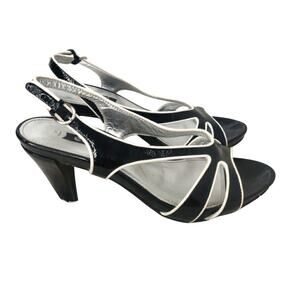 Black heeled sandals sz 36 By ecco